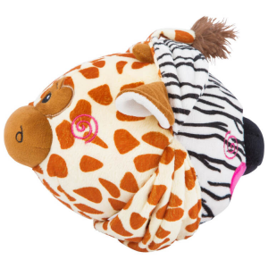 Palla peluche per neonato Zebra e giraffa
