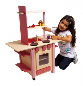 Cucina All in one in legno Rosa giocattoli per bambine