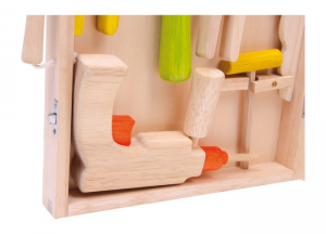 Attrezzi giocattolo in legno con valigetta set da 12 Gioco per bambino