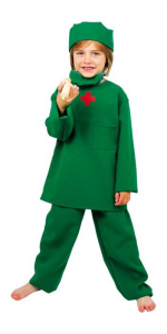 Costume carnevale vestito da chirurgo per bambini da 4 a 10 anni