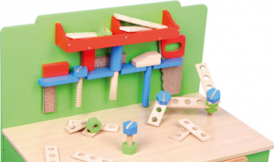 Banco da lavoro in legno officina giocattolo per bambini con accessori