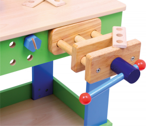 Banco da lavoro in legno officina giocattolo per bambini con accessori