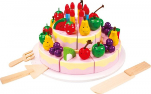 Torta di compleanno da tagliare in legno accessorio cucina gioco bambini