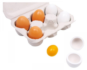 La scorpacciata di uova in legno accessori gioco cucina per Bambini