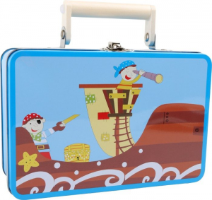 Set valigia con accessori per travestimento pirati carnevale o feste bambini