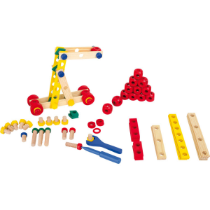Set costruzioni in legno colorato gioco bambini VITI
