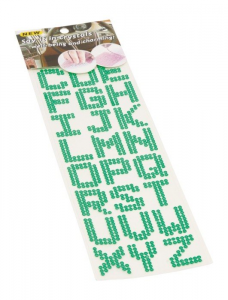 Adesivi perline lucicanti lettere alfabeto ABC Accessorio per decorazione oggetti