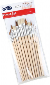 Set pennelli in legno di varie misure Set da 12