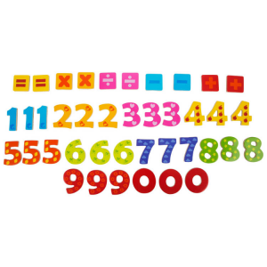 Numeri colorati in legno con calamita Legler 10731