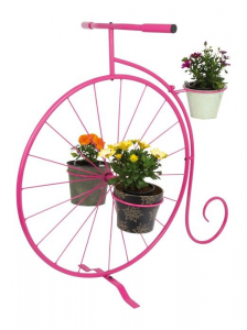 Decorazione piante Mono bicicletta colore rosa arredo giardino