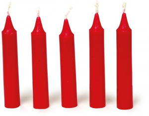 Candele colore rosso per feste compleanno centrotavola Set da 36 pezzi