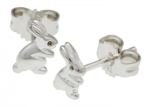 Set gioielli Collana e orecchini per bambini in argento Coniglio