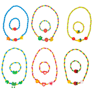 Set gioielli collana e bracciale Motivi colorati gioco per bambine