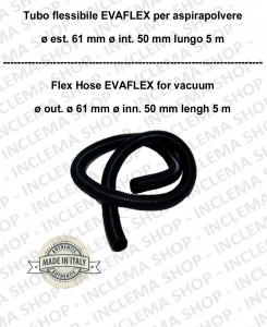 Manguera flexible EVAFLEX para aspiradora ø 50/61 lunghezza 5 MT 