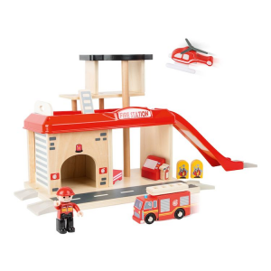 Caserma dei pompieri giocattolo con accessori