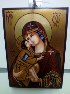 Icona Bizantina Madre di Dio Donskaja (del Don) cm. 10 x 14 