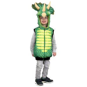 Costume-gilet per Carnevale bambini Dinosauro Triceratopo