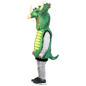 Costume-gilet per Carnevale bambini Dinosauro Triceratopo