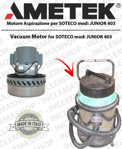 JUNIOR 403 motor de aspiración AMETEK  para aspiradora SOTECO