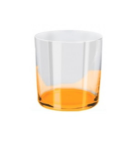 Bicchiere acqua arancio ml 390 stile burano
