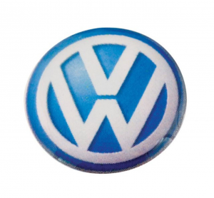 Volkswagen etichetta d=14mm cm.1,4x1,4x0,2h
