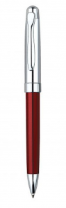Penna in metallo rossa cromata lucida
