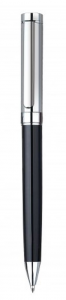 Penna in metallo nera cromata lucida