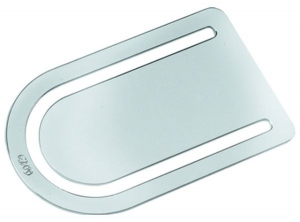 Segnalibro oval in silver plated