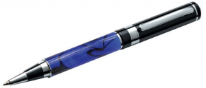Penna fusto marmorizzato blu