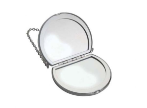 Specchietto borsetta in silver plated