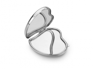 Specchietto cuore in silver plated
