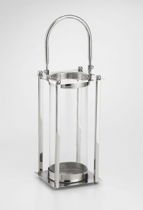 Lanterna stile Cardinale argentato argento sheffield cm.46h diam.10