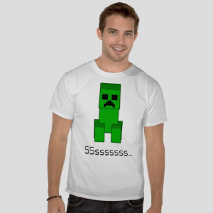 Minecraft the Creeper white t-shirt