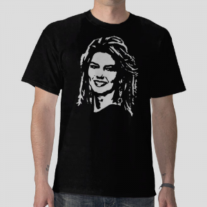 Shania Twain Country music singer musician black t-shirt