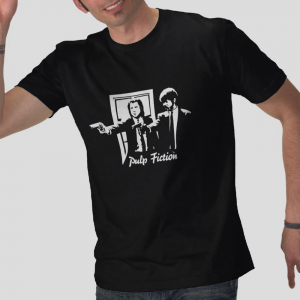 Vincent and Jules Pulp Fiction Movie Black T-Shirt