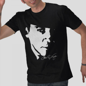Stephen Stevie Ray Vaughan srv American guitarist Black t-shirt