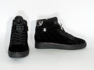 Sneakers alte nere in velluto logato Guess (*)