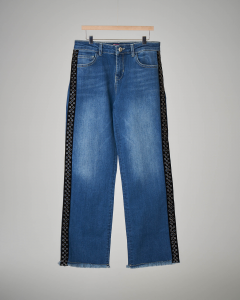 Jeans palazzo con banda S-XL