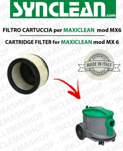 MX 6  FILTRO CARTUCCIA PER aspirapolvere maxiclean - cod: 2512750 - SYNCLEAN