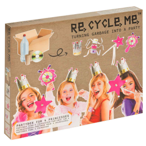 Kit 4 Costumi da principessa Set Gioco Ecologico per Bambina Re-Cycle-Me