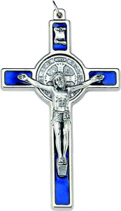 Croce metallo S. Benedetto cm. 5 con laccio