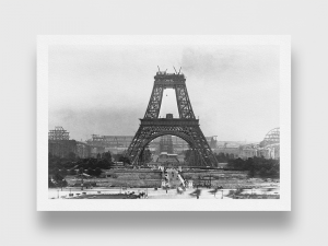 Fotografia Della Torre Eiffel In Costruzione 18 Stampa In Bianco E Nero Edizione Limitata