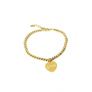 BRACCIALE CUORICINO ORO o ARGENTO PERSONALIZZABILE