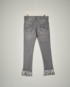 Jeans grigio frange e bolli 40-44