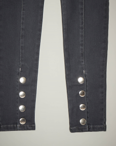 Jeans grigio con bottoni S-XL