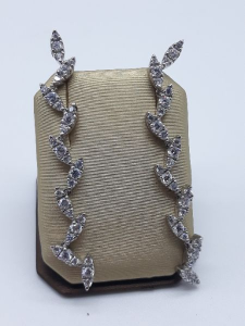 Orecchini pendenti con zirconi in argento 925 | GIOIELLERIA BRUNI Imperia 