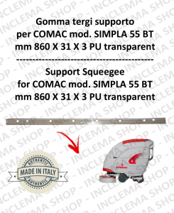SIMPLA 55 BT Unterstützung Sauglippen für Scheuersaugmaschinen COMAC