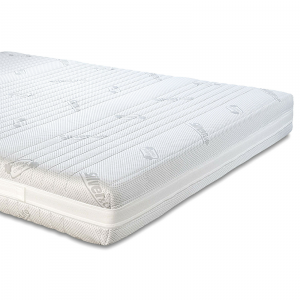 Materasso in Lattice Air di origine NATURALE, Memory Foam e Waterfoam alto 20 cm DOPPIO COMFORT Lato Estivo e Invernale, ORTOPEDICO Lastra 3D Fodera SILVER Sfoderabile con Cuscini Letto - Modello DUAL SEASON