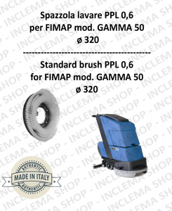 GAMMA 50 Strandard Wash Brush  in PPL 0,60 Dimension ø 495 X 120 3 pioli for Scrubber Dryer FIMAP