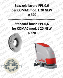 L 20 NEW Strandard Wash Brush  in PPL 0,60 Dimension ø 495 X 120 3 pioli for Scrubber Dryer COMAC